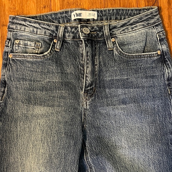 37. YMI Women's Luxe Bella Wide leg, Hise Rise Jeans, Sz. 5/27, Worn once, EUC - Picture 9 of 14